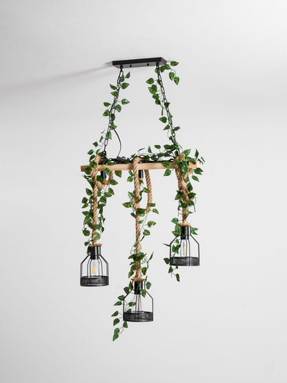 Rustic Wooden Chandelier