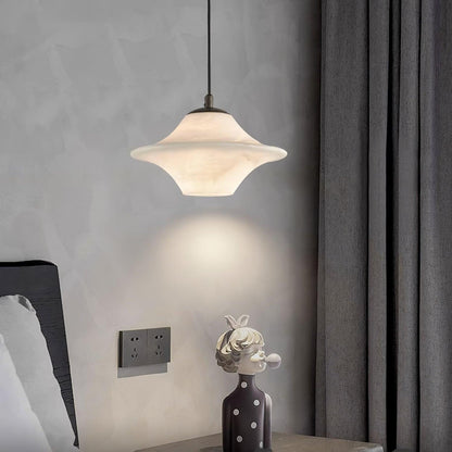 Saucer Alabaster Pendant Light