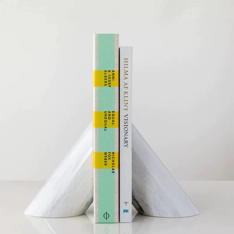 Sculpted Marble Bookends