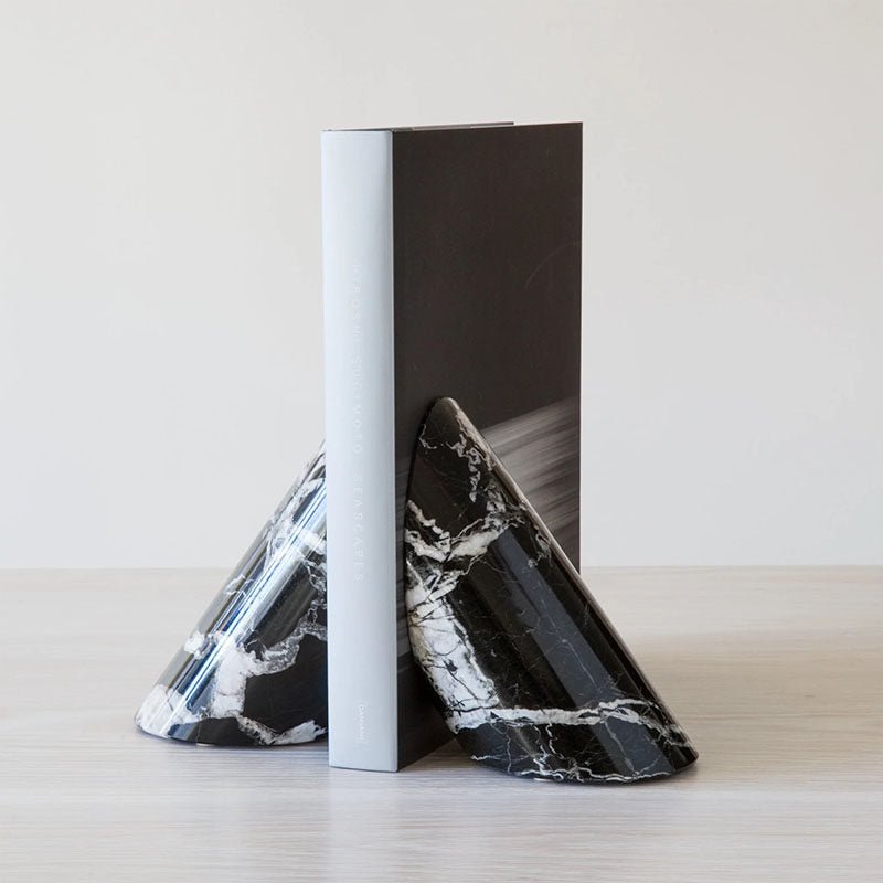 Sculpted Marble Bookends