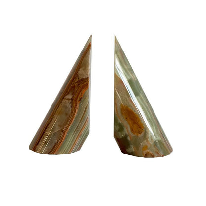 Sculpted Marble Bookends