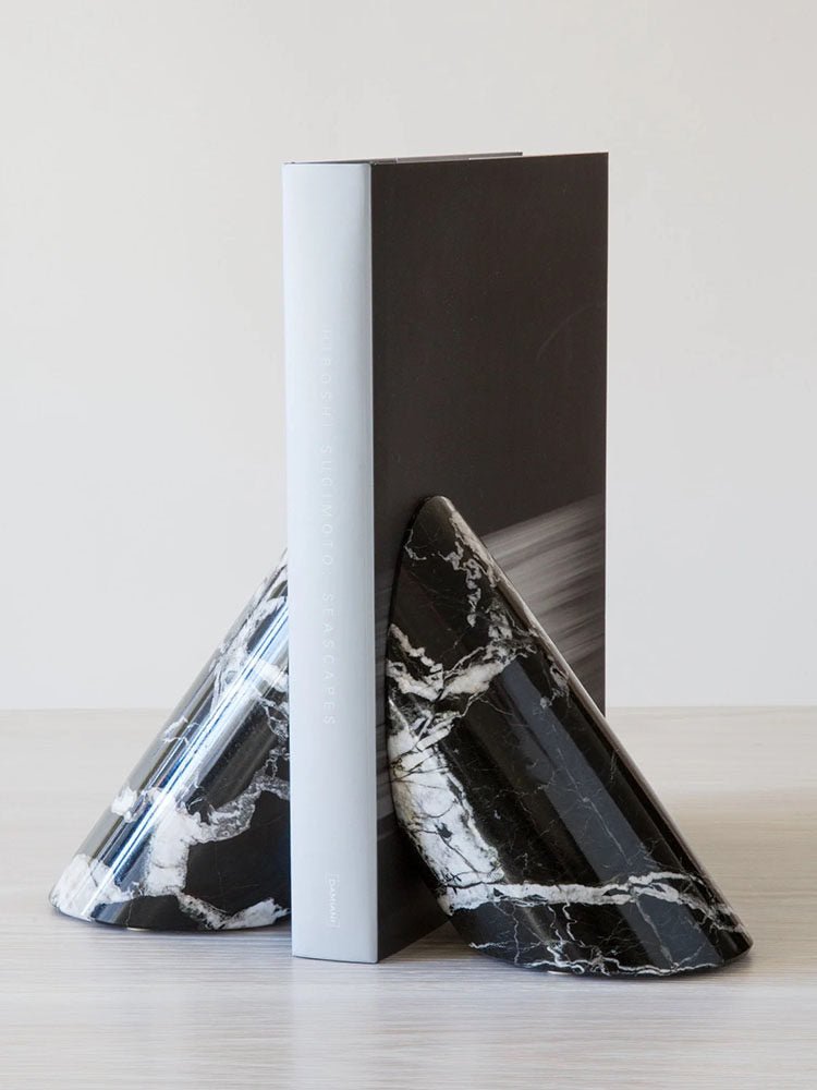 Sculpted Marble Bookends