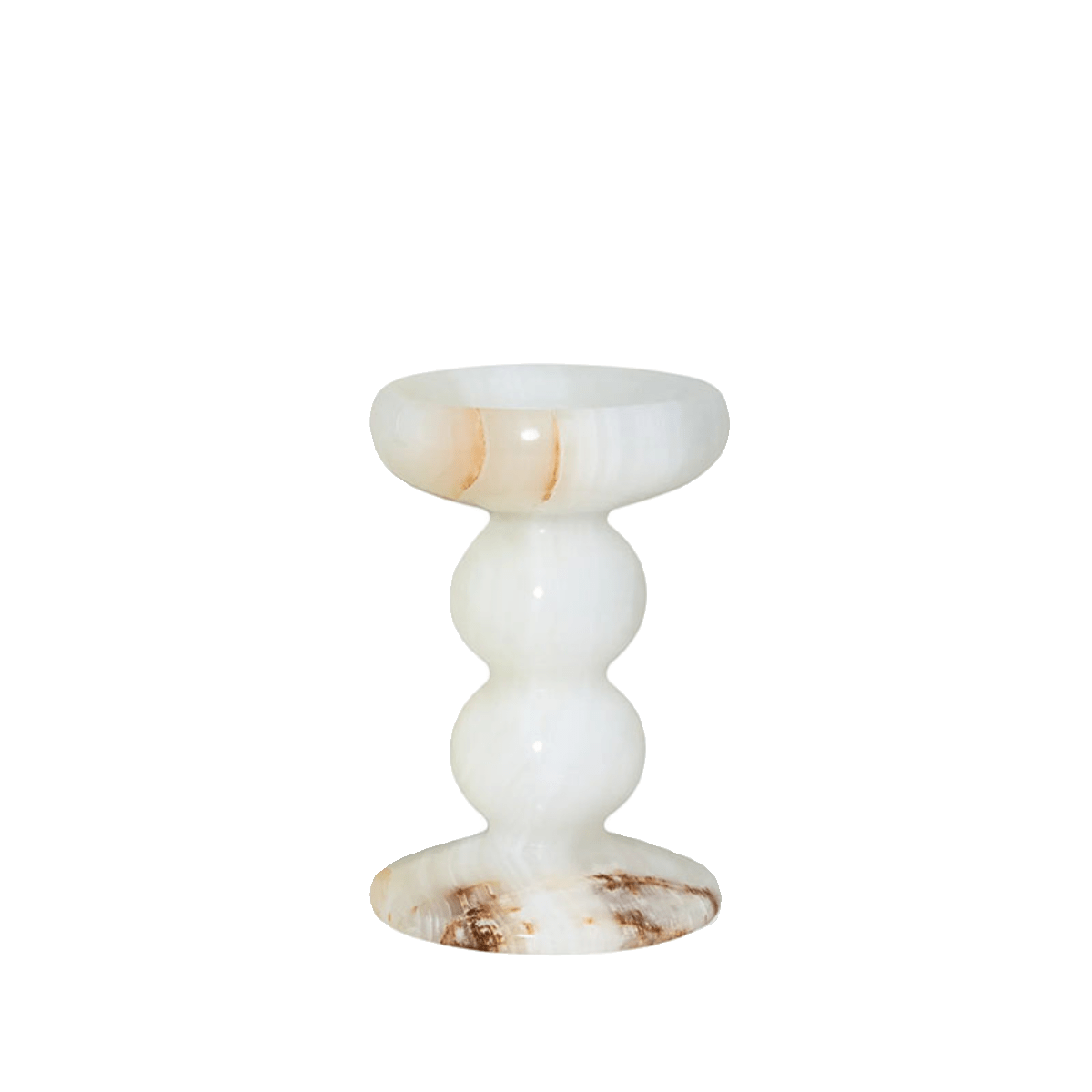 Sculpted Jade Candle Holder