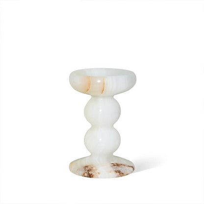 Sculpted Jade Candle Holder