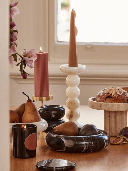 Sculpted Jade Candle Holder