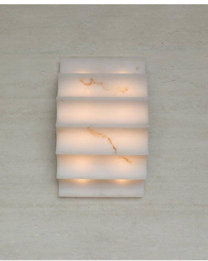 Serra Tiered Alabaster Sconce
