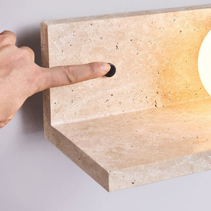 Shelf Travertine Sconce
