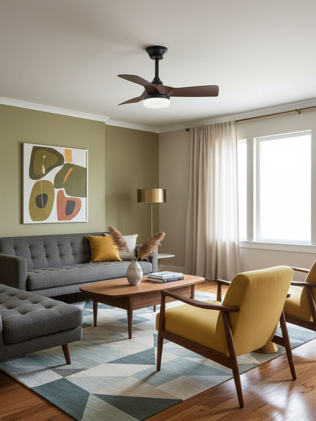 Silven Curve Ceiling Fan Light