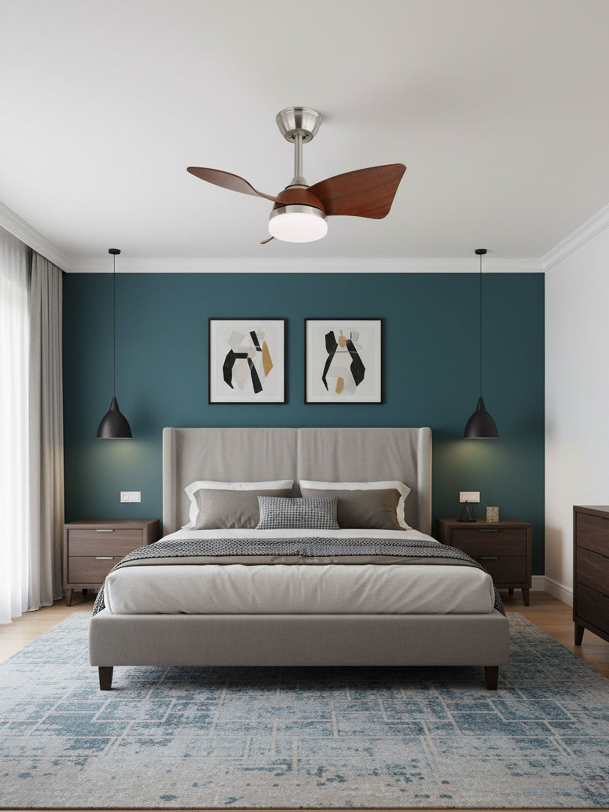 Silven Curve Ceiling Fan Light