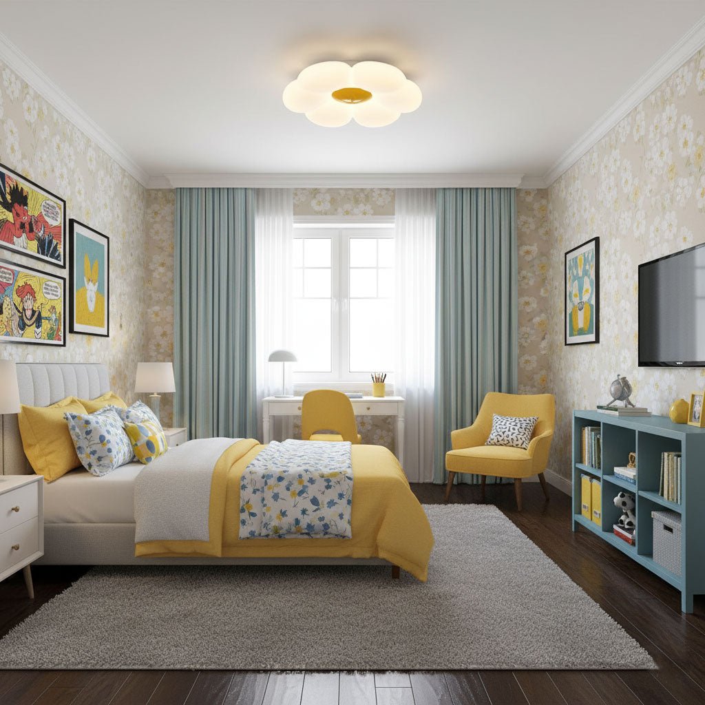 Six-leaf Flower Kids Room Ceiling Lamp