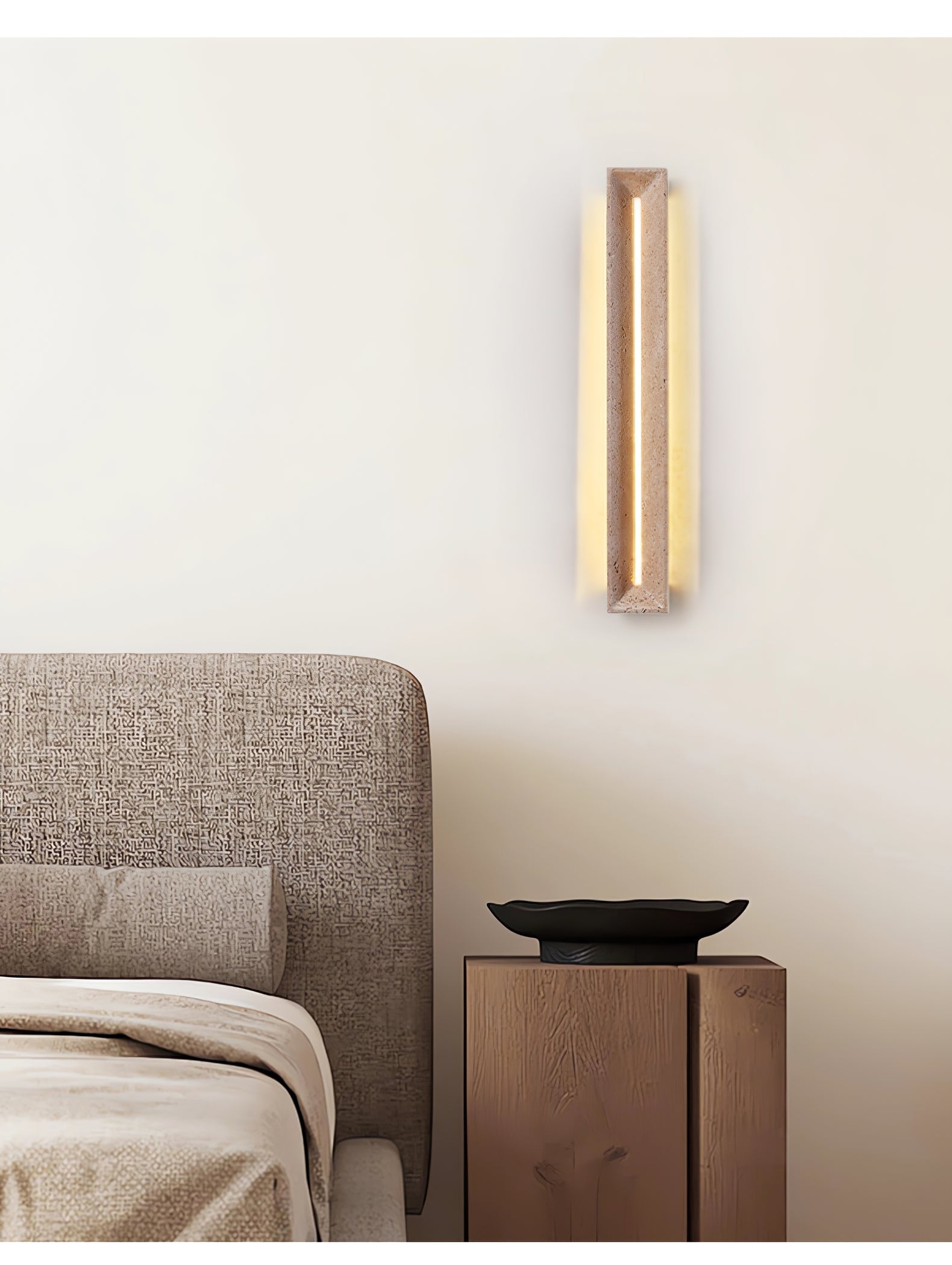 Solace Travertine Beam Wall Light