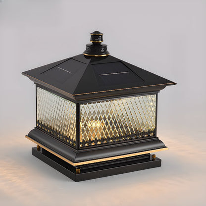 Diamond Solar Post Outdoor Light