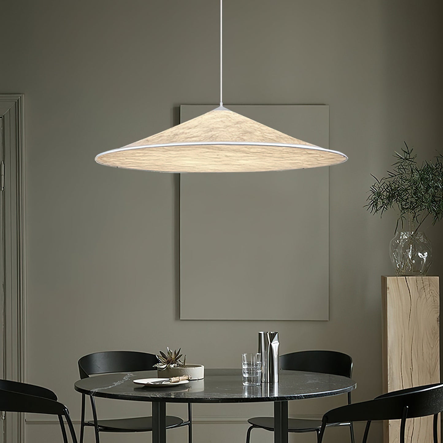 Solara Disc Silk Pendant Lamp