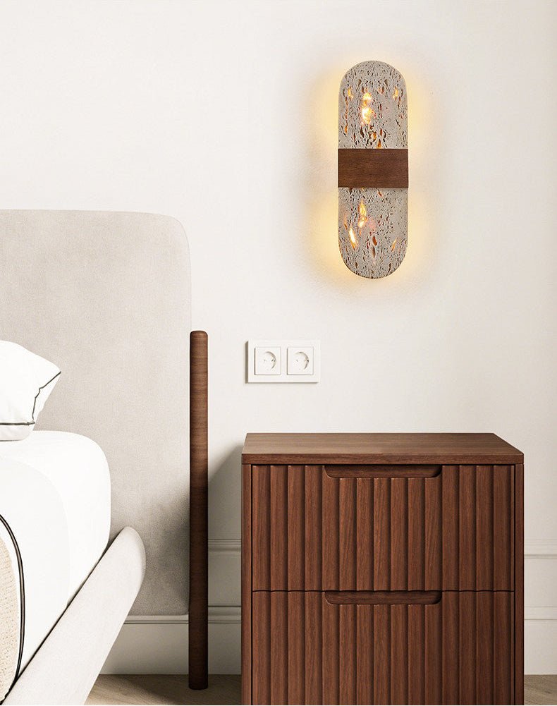 Solis Travertine Wall Light