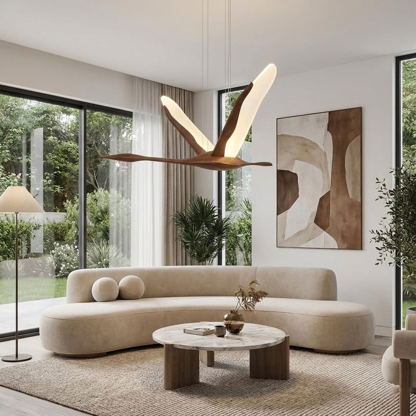 Solitude Crane Pendant Lamp