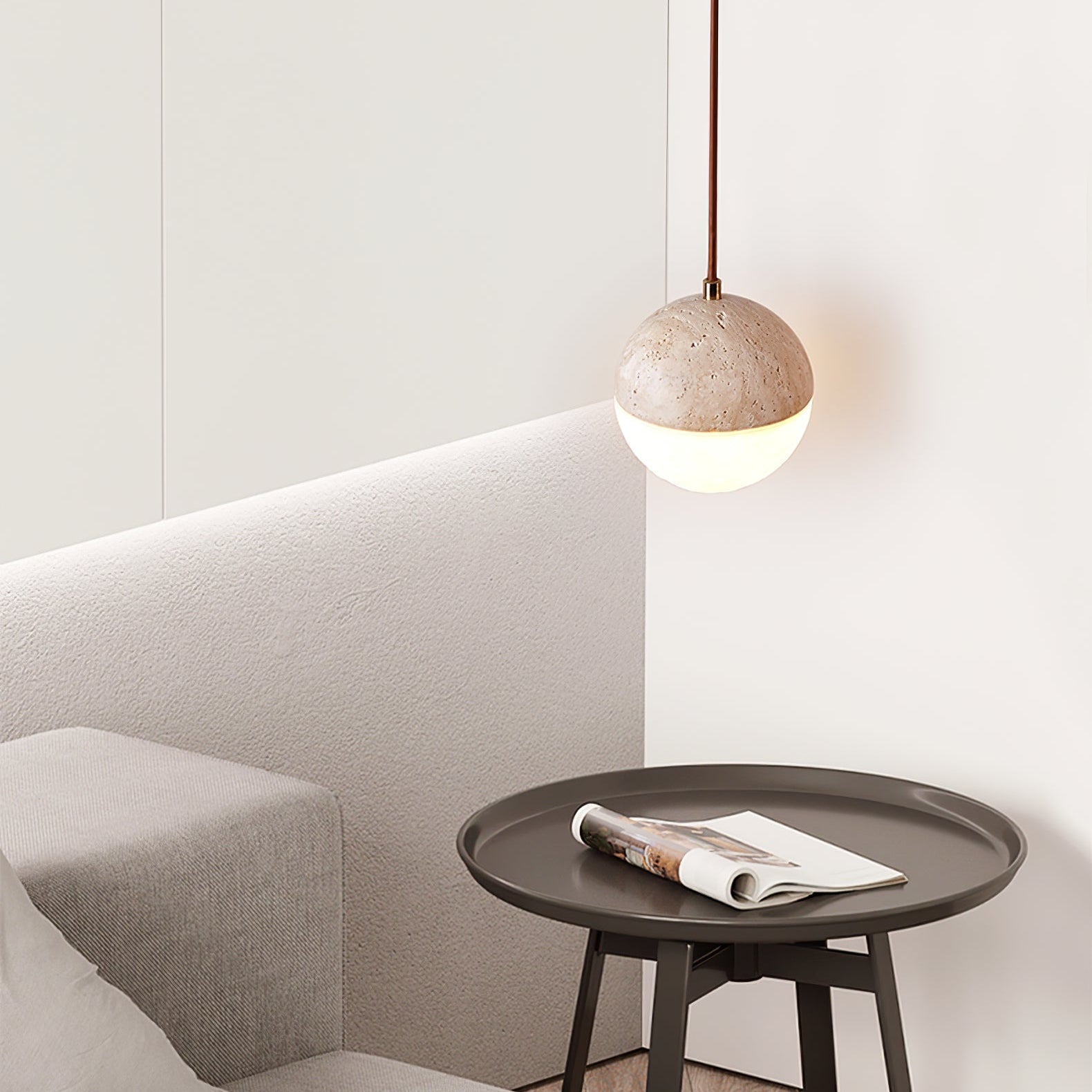 Soren Travertine Pendant Light