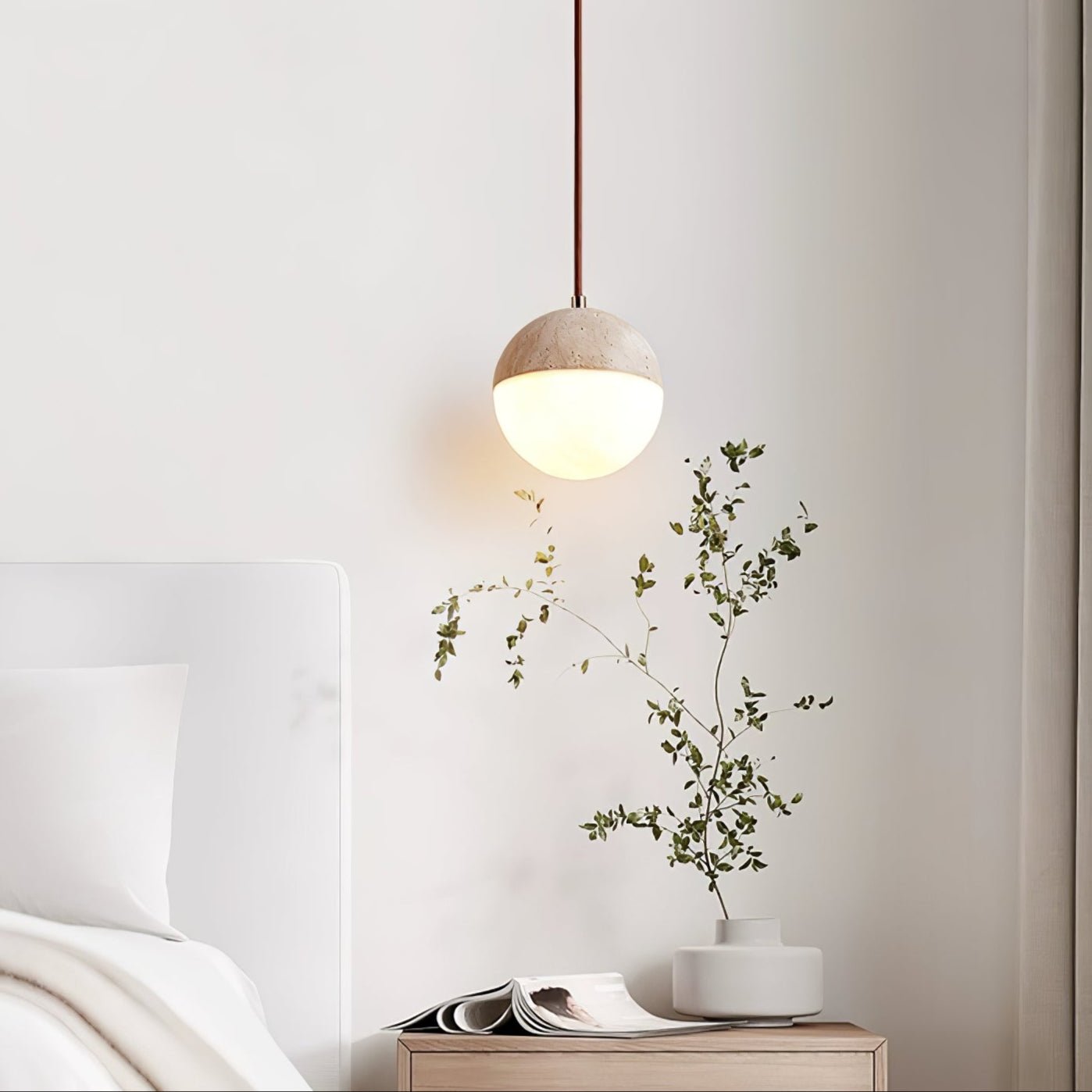 Soren Travertine Pendant Light
