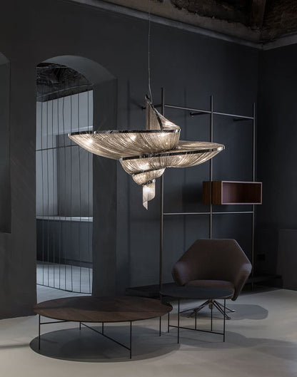 Spiral Elegance Chain Chandelier