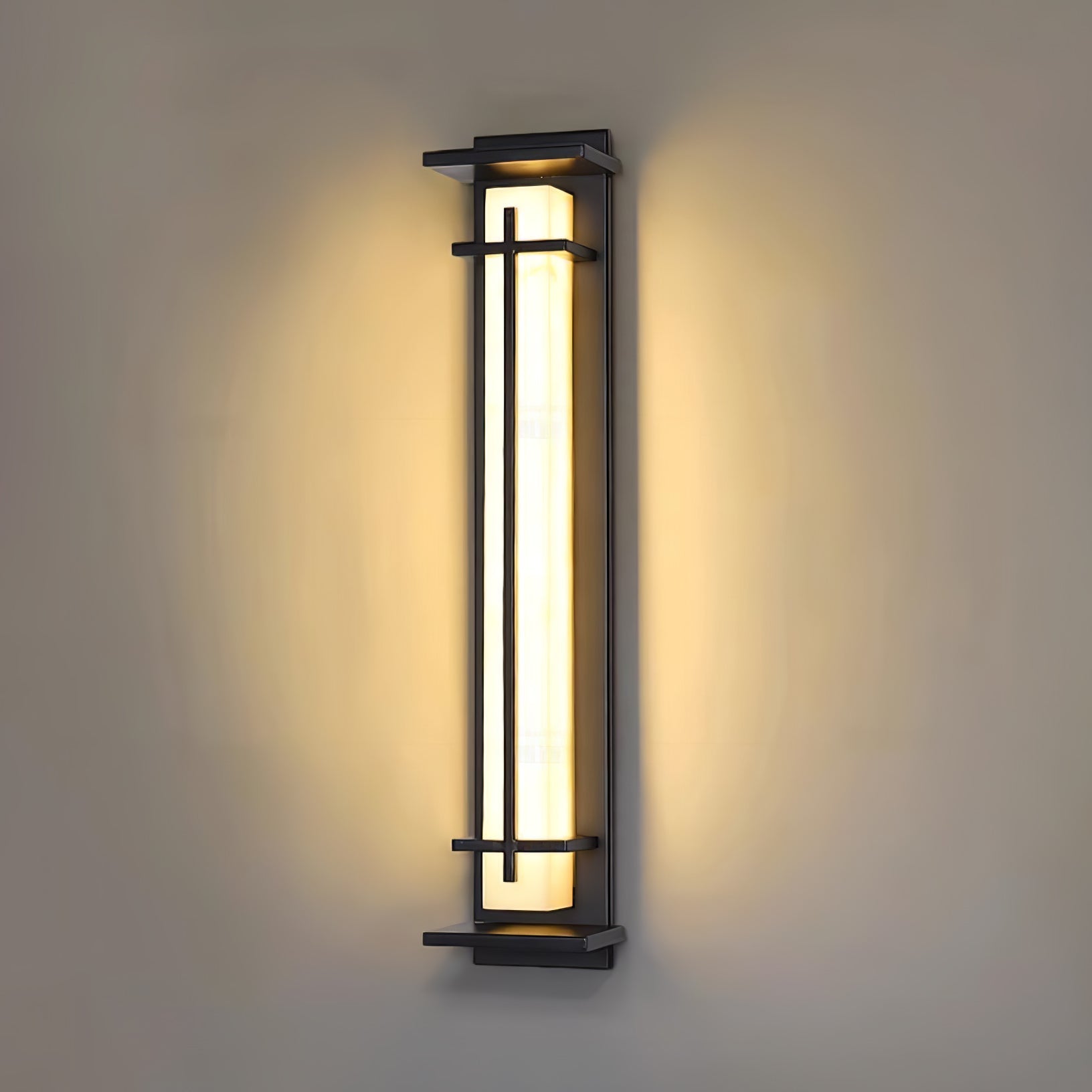 Square Outdoor Alabaster Wall Light