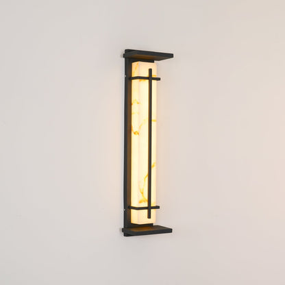 Square Outdoor Alabaster Wall Light
