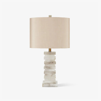 Stacked Alabaster Table Lamp