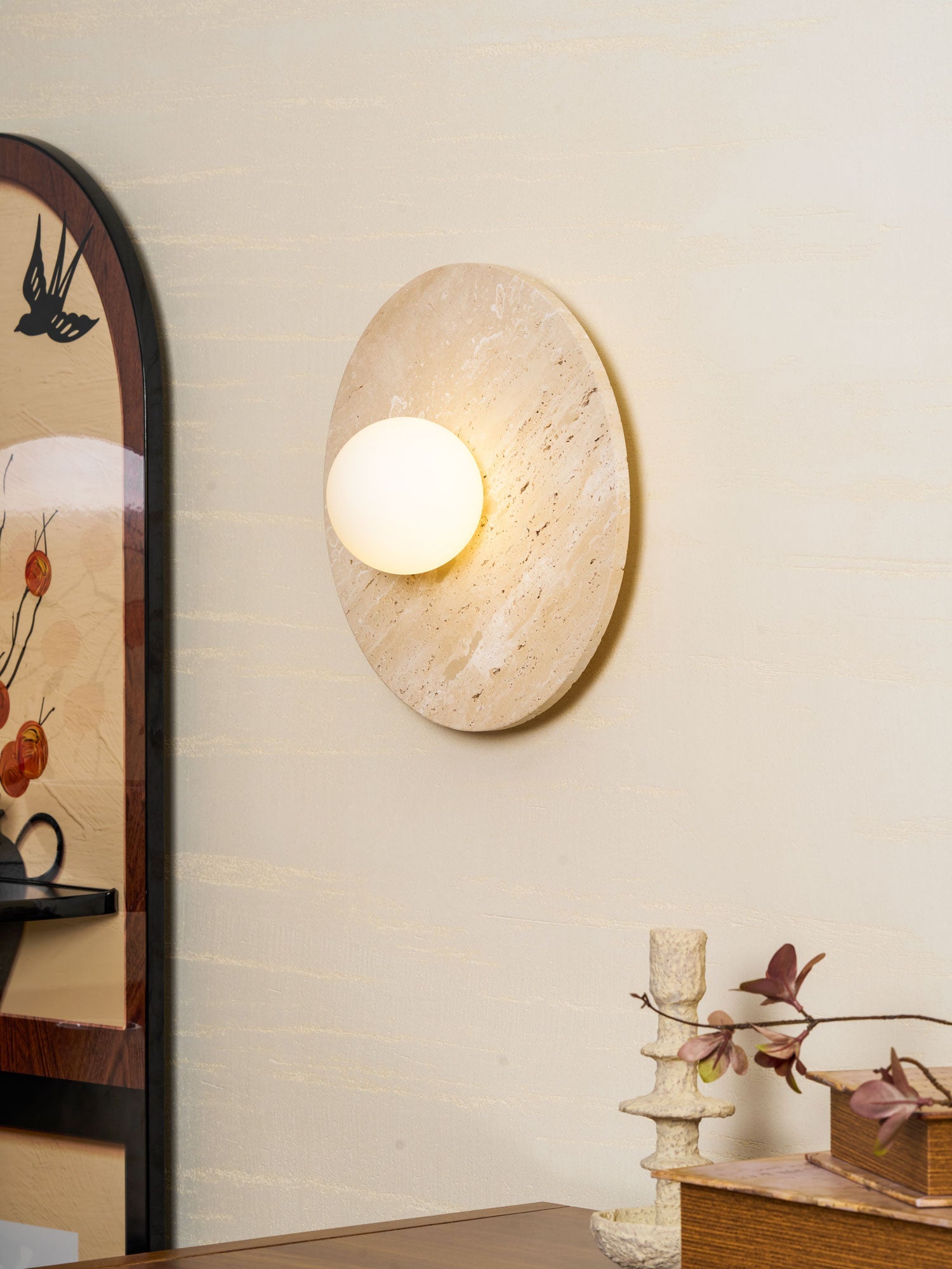 Stone Lunar Eclipse Wall Light