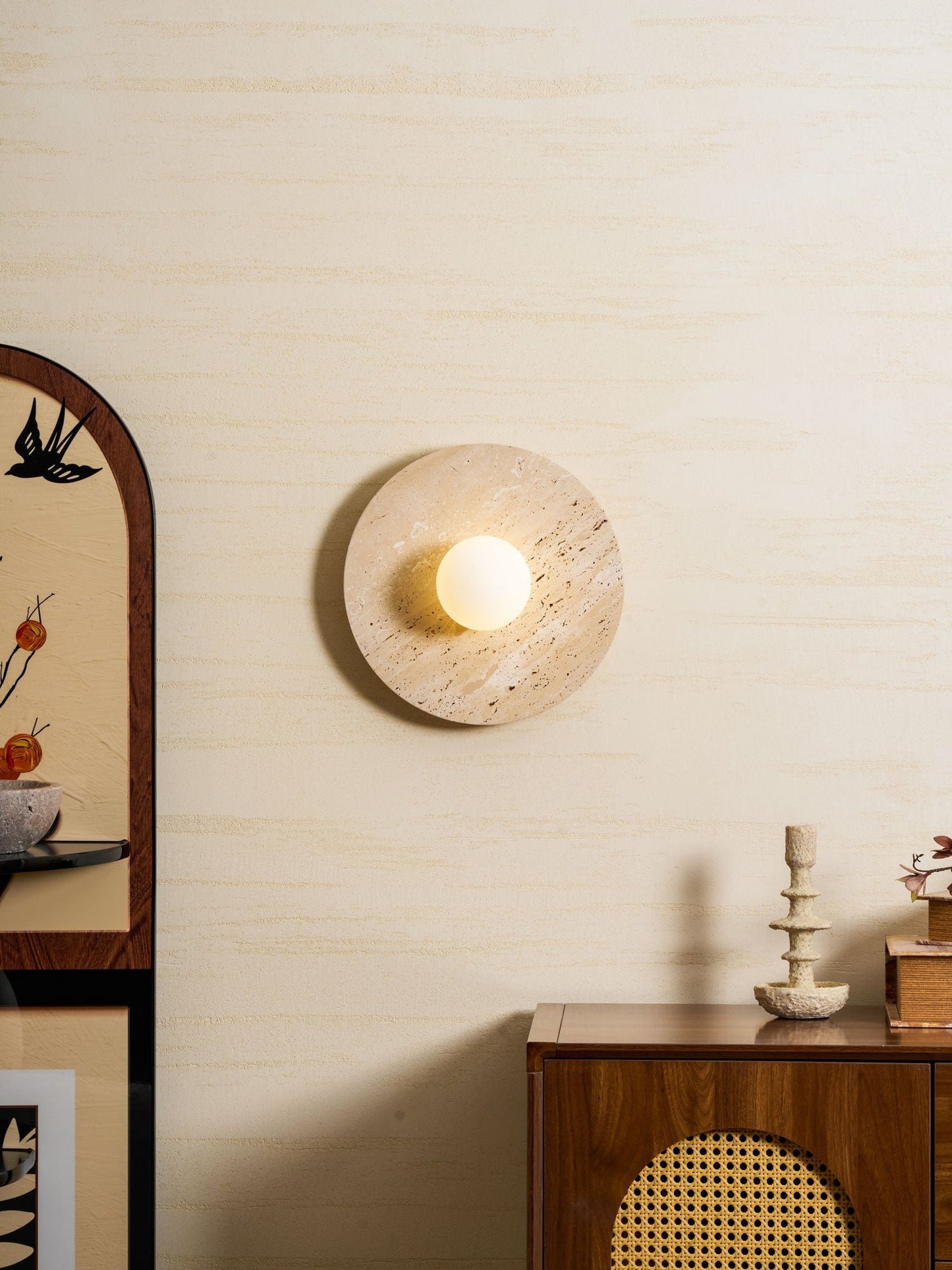 Stone Lunar Eclipse Wall Light