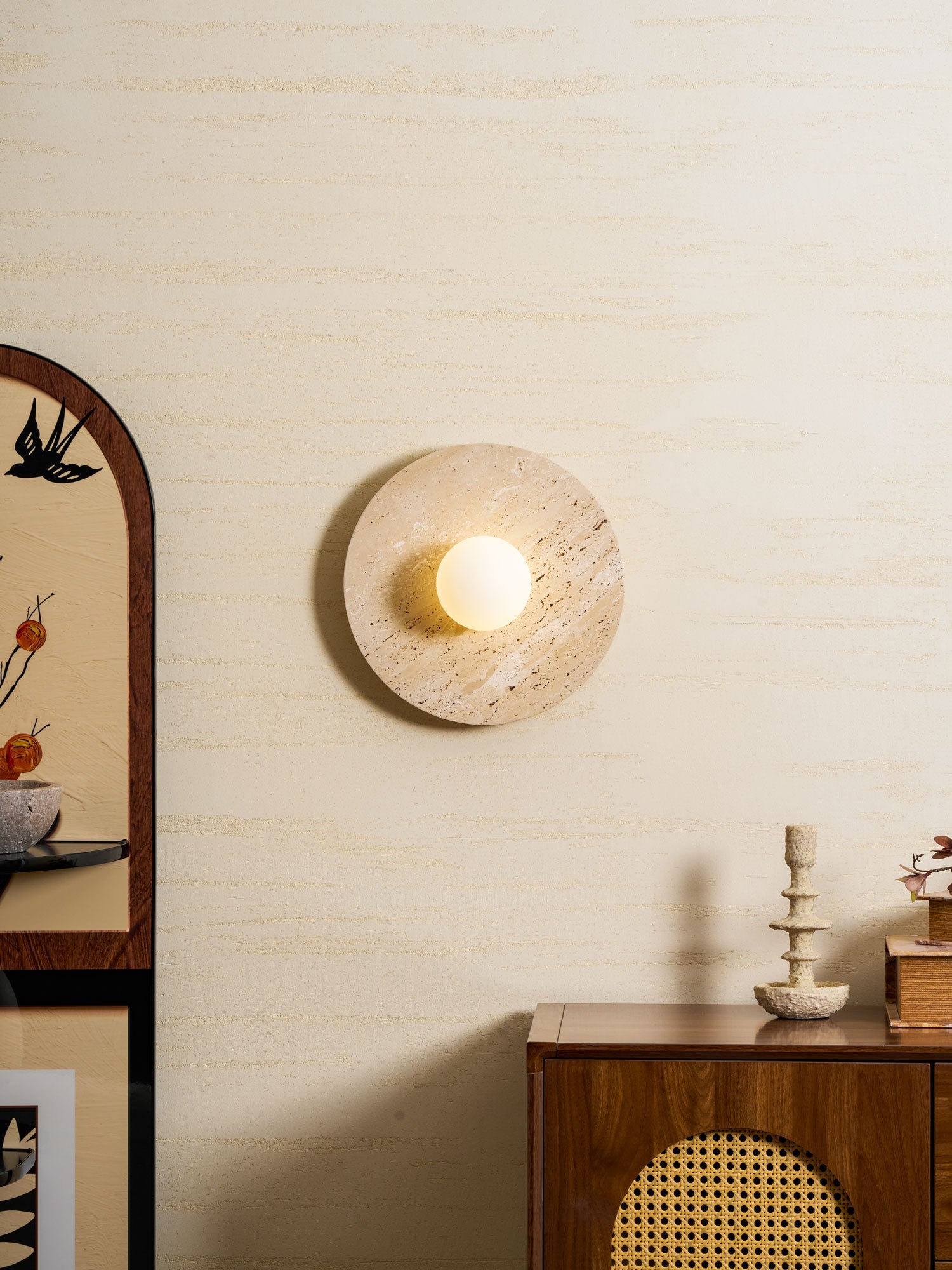 Stone Lunar Eclipse Wall Light