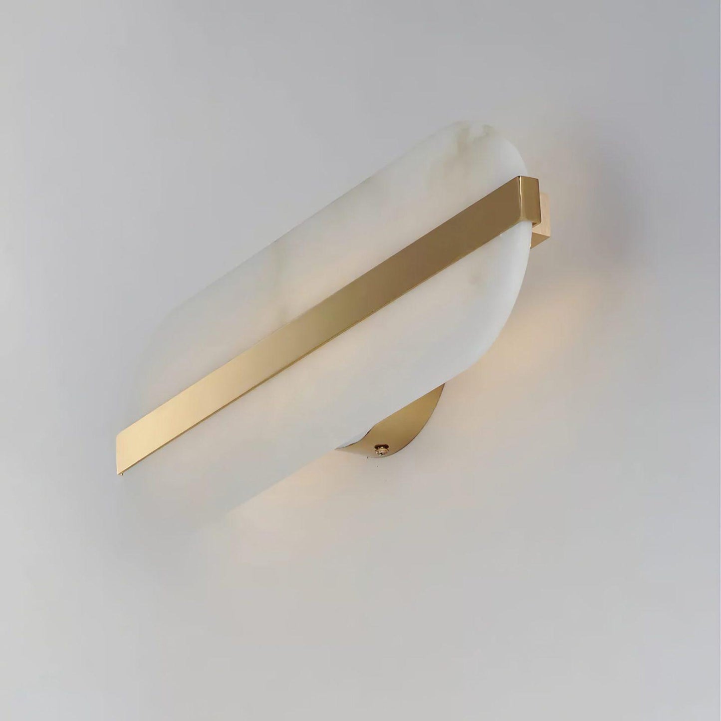Long Ellipse Alabaster Wall Sconce