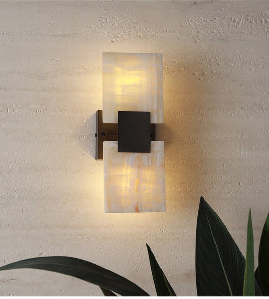 Strata Shift Alabaster Wall Lamp