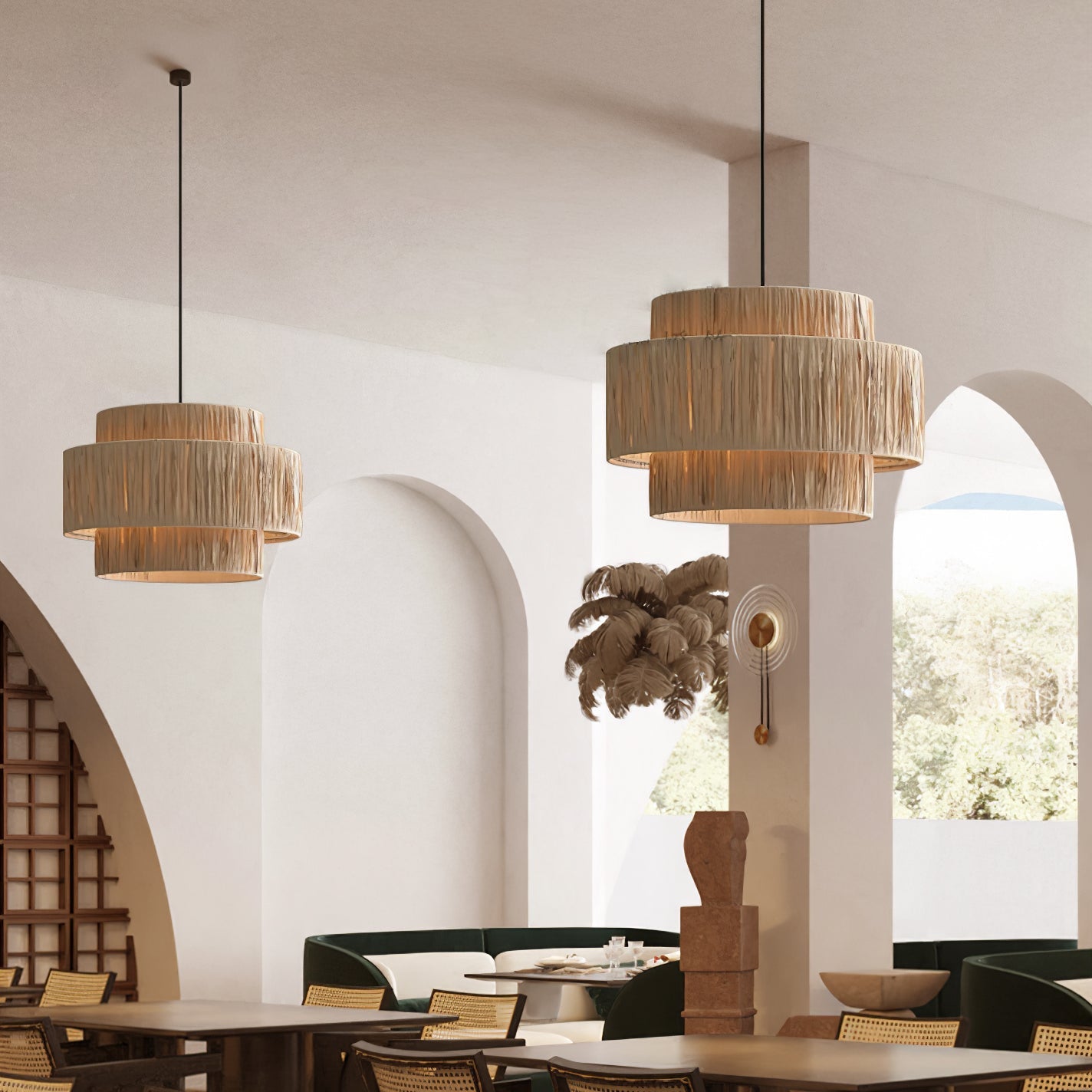 Straw Art Pendant Light