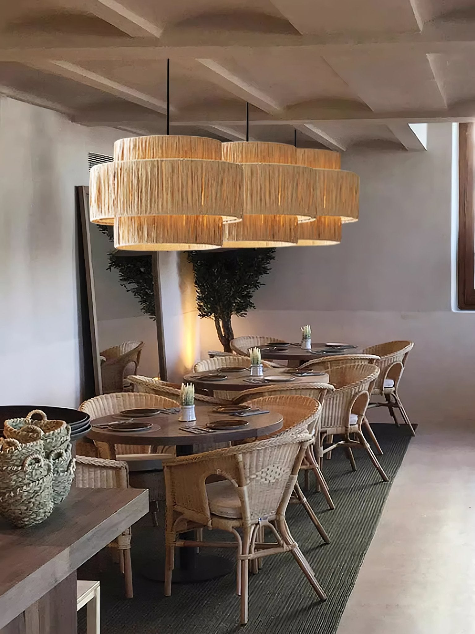 Straw Art Pendant Light