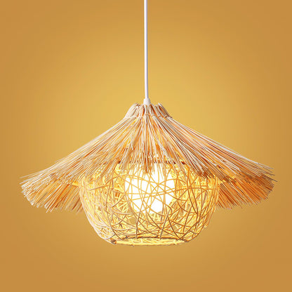 Straw Hat Pendant Light