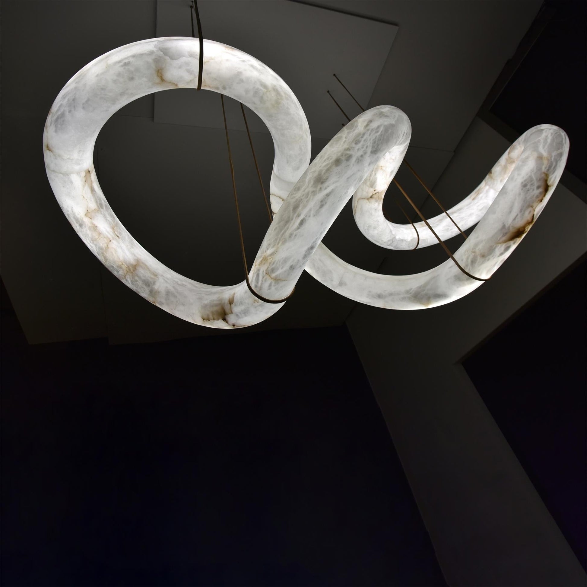 Streamlined Alabaster Pendant Lamp