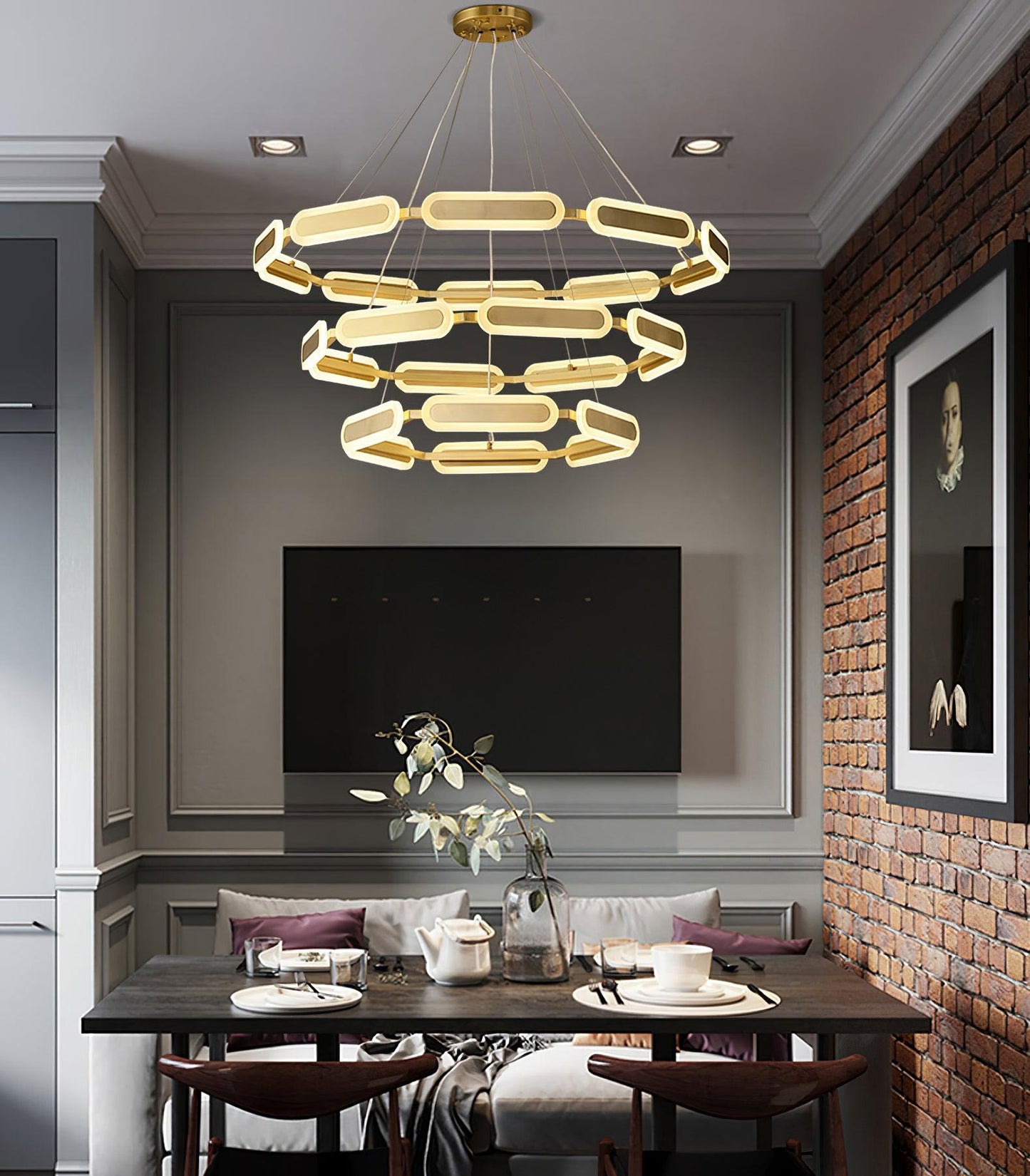 Swirl Chandelier