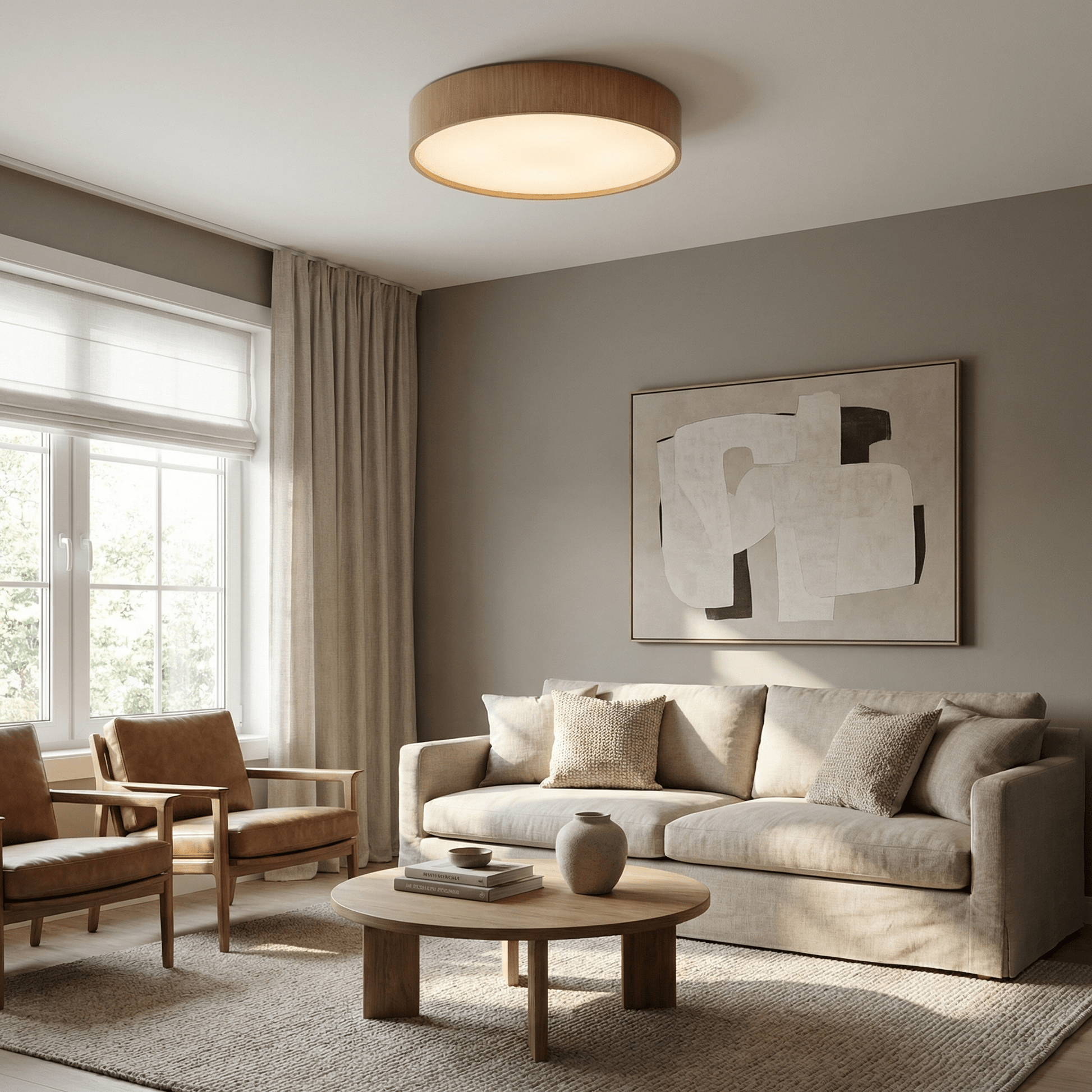 Sylva Minimalist Timber Ceiling Lamp