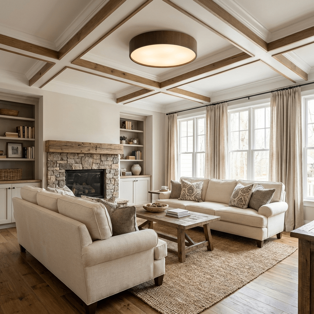Sylva Minimalist Timber Ceiling Lamp