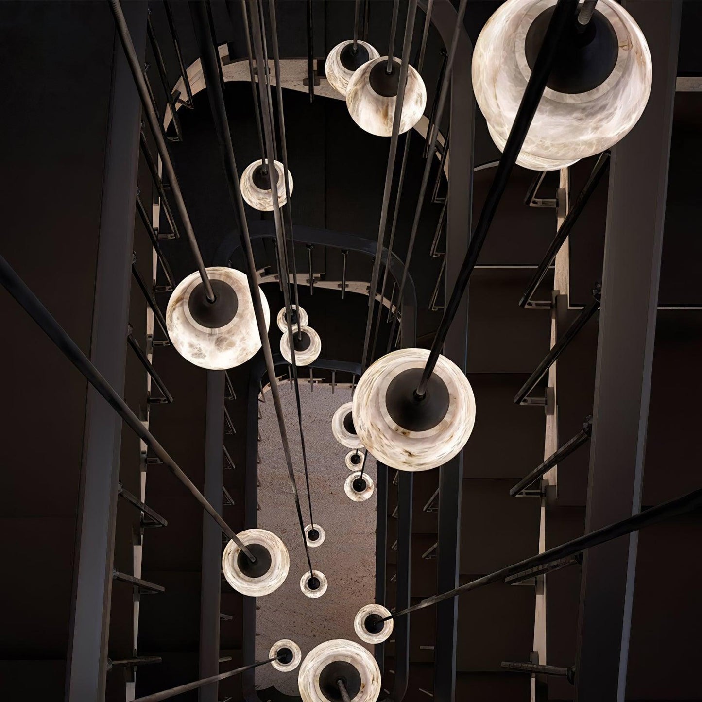 TEN MA DO Alabaster Pendant Lamp