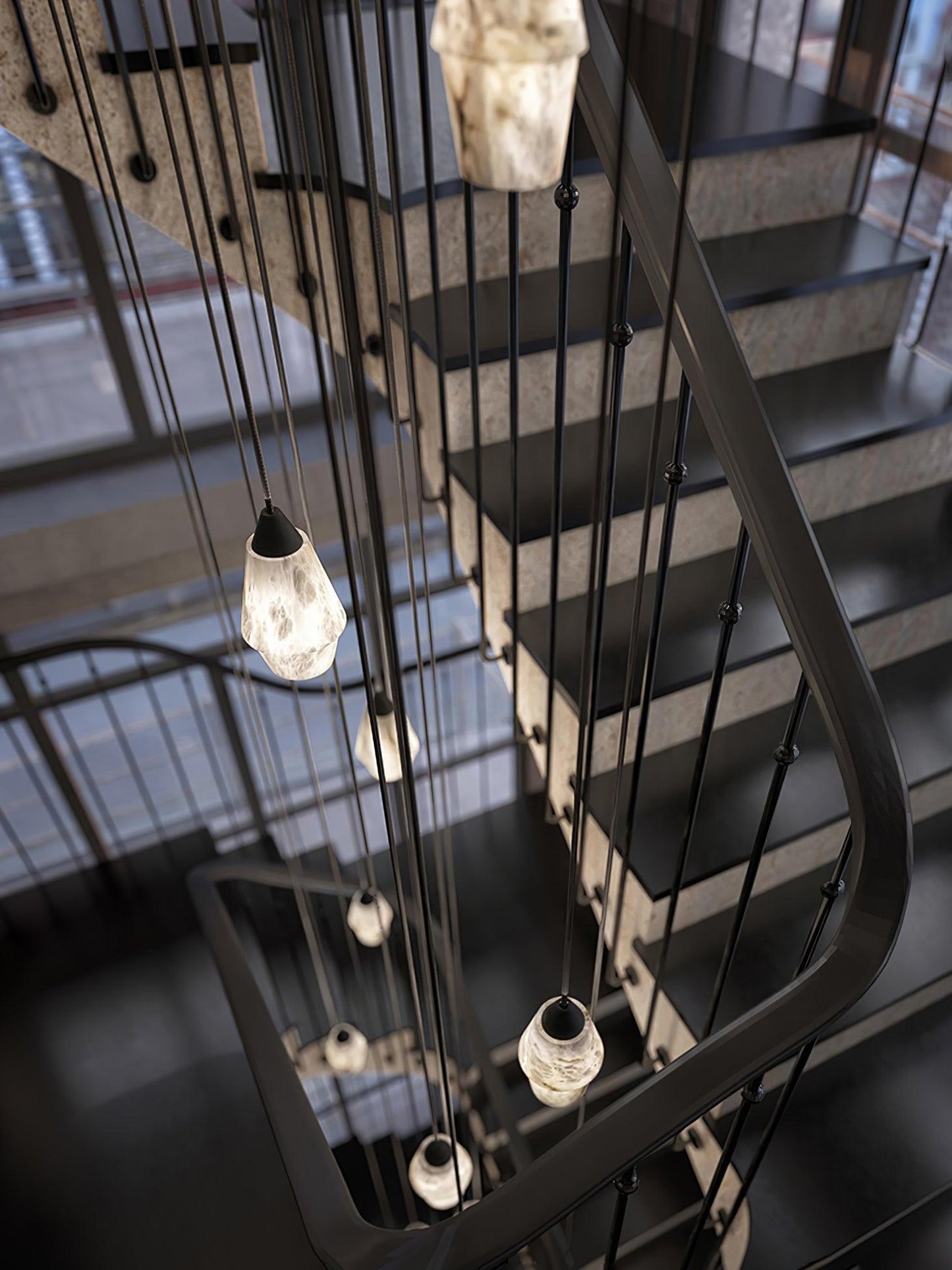 TEN MA DO Alabaster Pendant Lamp