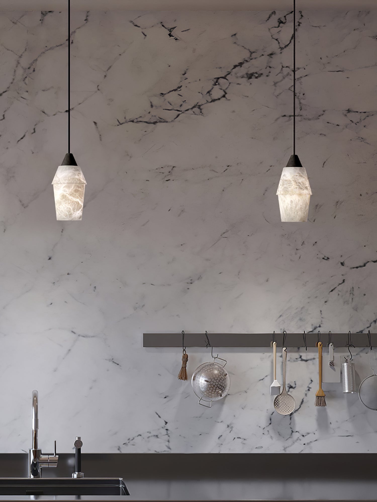 TEN MA DO Alabaster Pendant Lamp