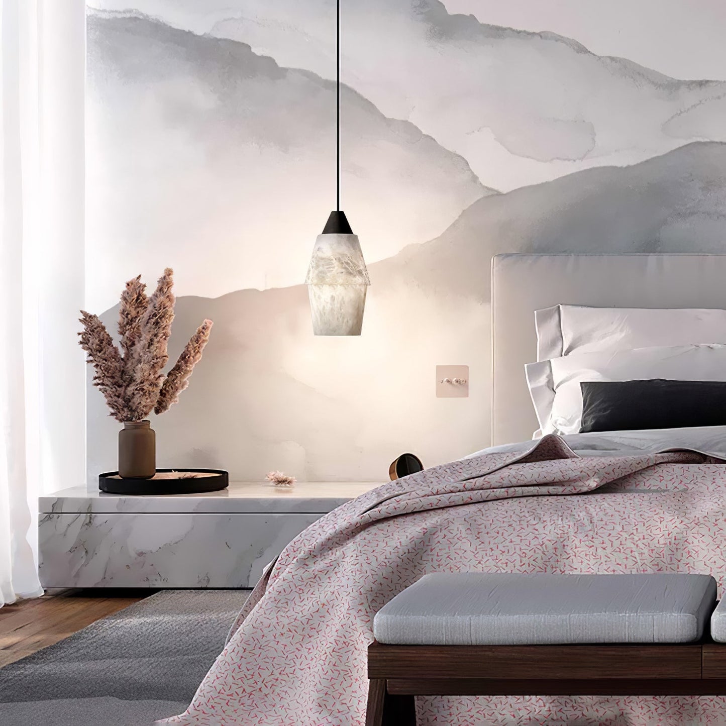 TEN MA DO Alabaster Pendant Lamp