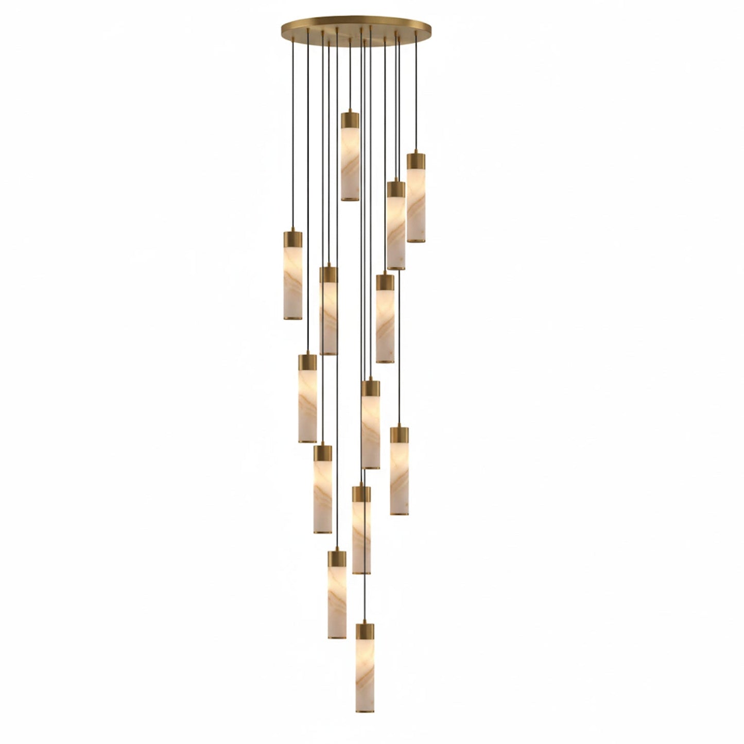 Alabaster Tala Brass Pendant Lamp