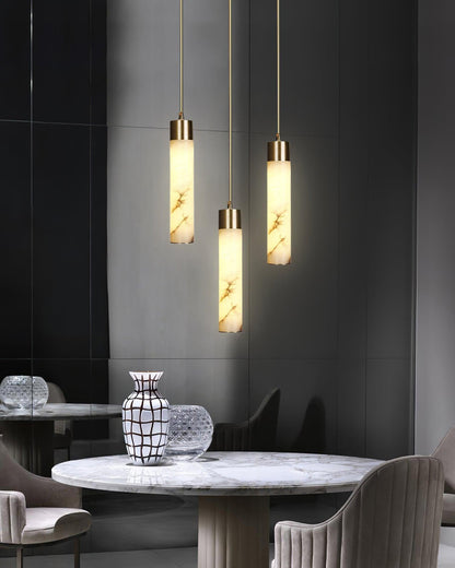 Alabaster Tala Brass Pendant Lamp