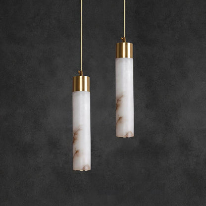 Alabaster Tala Brass Pendant Lamp