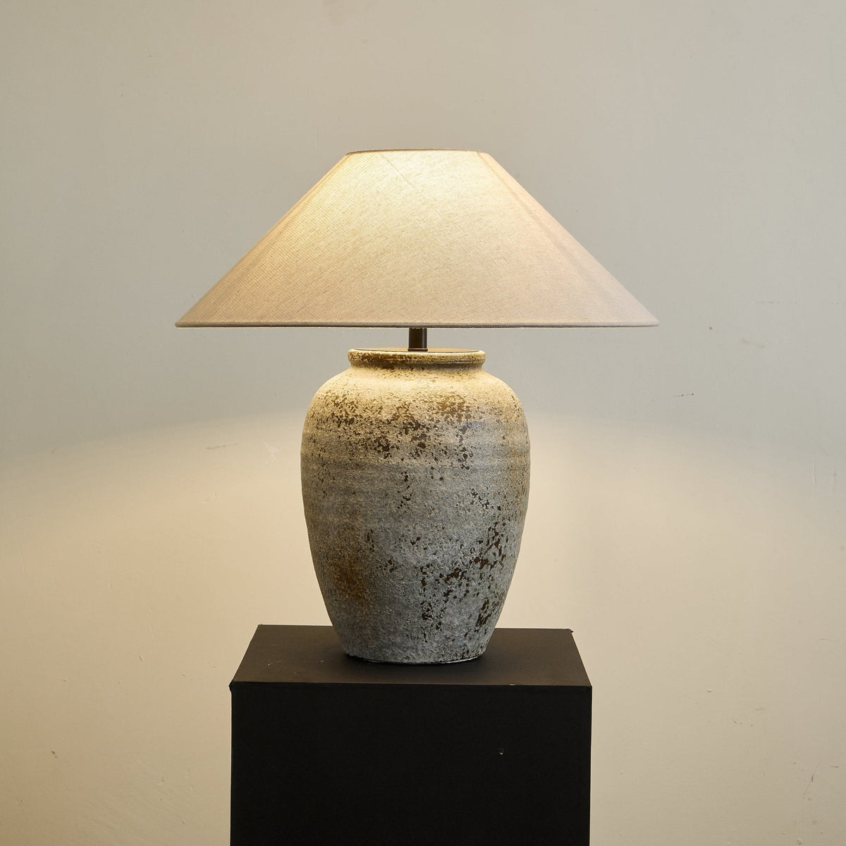 Tavira Aged Stone Table Lamp