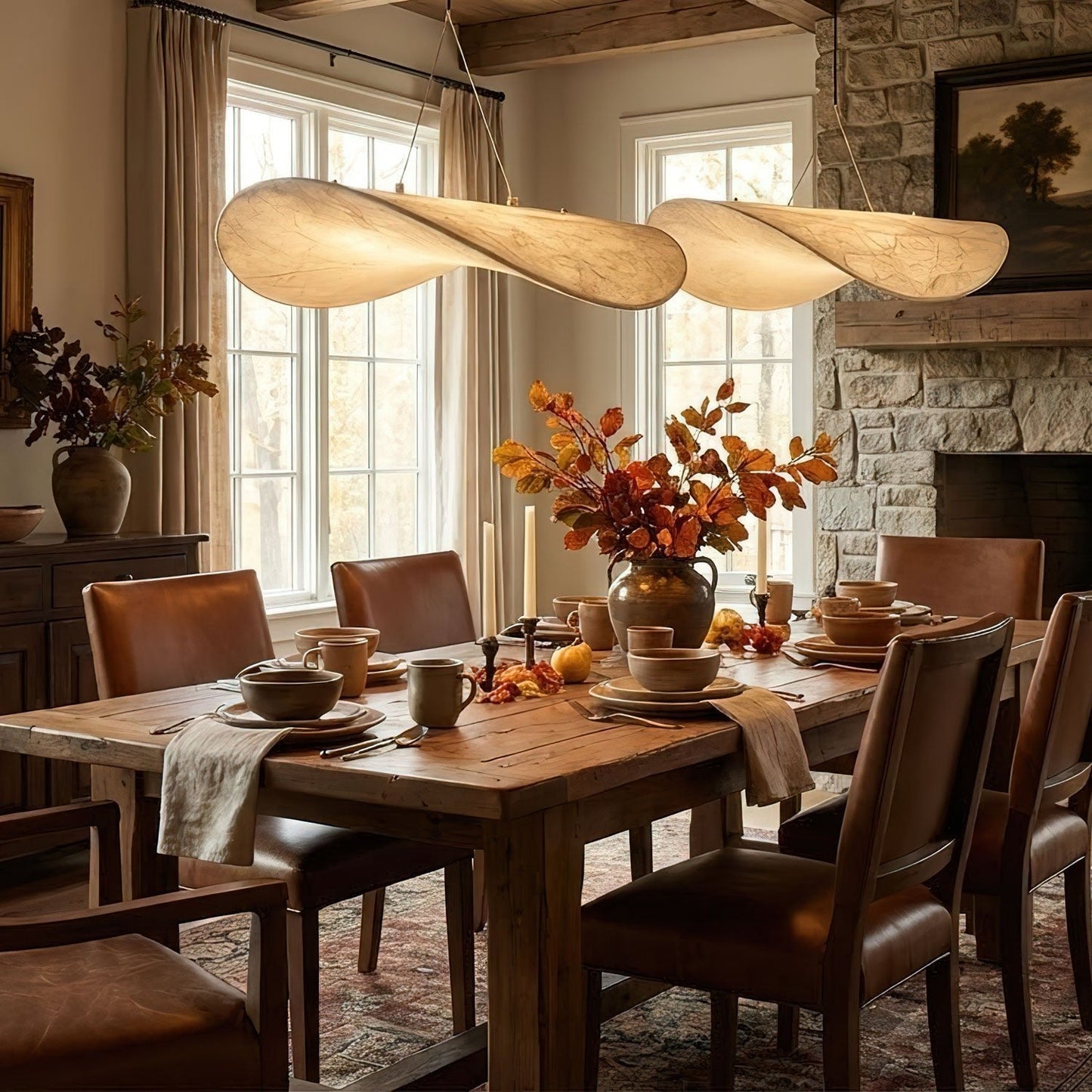 Tense Silk Pendant Light
