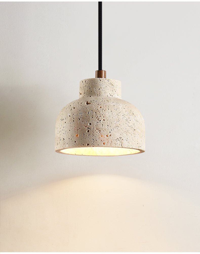 Travertine Bell Pendant Lamp