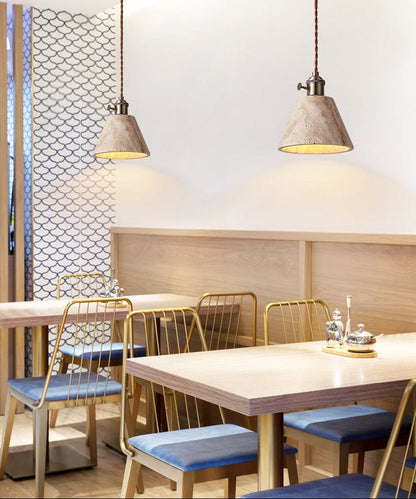 Terraform Travertine Pendant Light