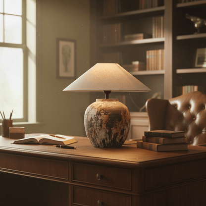Textured Ceramic Jar Table Lamp