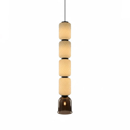 Textured Layered Glass Pendant Light